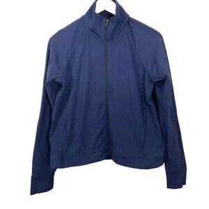 Public Rec All Day Jacket size Medium Navy Gym Travel Golf Lounge Athleisure
